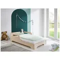 Produktbild: Montessori Bodenbett 70 x 140 cm inkl. Lattenrost Nicky Naturell - Naturbelassen