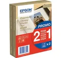 Produktbild: Epson Fotopapier Photo-Inkjetpapier Premium Glossy, 10 x 15 cm, 255 g/m², 2 x, Hochglänzend