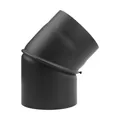 Produktbild: Ofenrohr Bogen 120 mm 45° verstellbar Schwarz Rohr Rauchrohr Kaminrohr