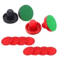 Produktbild: Toyvian 16 Stücke Airhockey Pusher und Drücker für Air Hockey Tisch Spiel 76 MM Air Hockey Zubehör (Rot Dunkelblau)