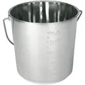 Produktbild: Kerbl Edelstahleimer 12,3 L Eimer Stalleimer mit Skalierung Wasser Milch Eimer