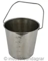 Produktbild: Edelstahleimer 12,3 L Liter mit Skala Eimer Wasser Milch Lebensmittel Stalleimer