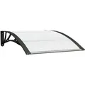 Produktbild: Vidaxl Türvordach Schwarz Und Transparent 100x75 Cm Polycarbonat
