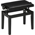 Produktbild: HOMCOM Klavierhocker Höhenverstellbar mit Lederkissen Schwarz 63 x 33 x 45-56 cm