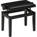 Produktbild: Homcom - Klavierhocker Höhenverstellbare Klavierbank Mit Lederkissen Pianobank Kunstleder Gummiholz Schwarz 63 X 33 X 45-56 Cm