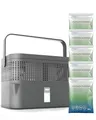 Produktbild: BonAura® AirOne Max Luftentfeuchter ohne Strom bis 33m² I 360° Belüftung I Raumentfeuchter mit Ausgießer & 5 x 980g Luftentfeuchter Granulat I Schimmel- und Geruchsschutz I Raum Entfeuchter Keller