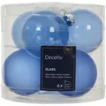 Produktbild: 6 Weihnachtskugeln Glas 6cm matt & glänzend Christbaumkugeln Weihnachtsbaumkugeln Christbaumschmuck Weihnachtsbaumschmuck Weihnachten Himmelblau