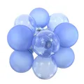 Produktbild: Christbaumkugeln Sky Blue 3 x transparent & 3 x matt Ø 6 cm aus Glas - 6er Set