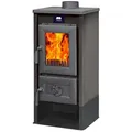 Produktbild: moeby24 Kaminofen Kamin Ofen Kaminofen Werkstattofen 6,7KW BimSchV 1-2 EEK A, 6 kW, Kamin, (1-tlg), - Rauchrohranschluss: 150 mm (oben); grau