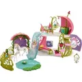 Produktbild: Schleich Glitzerndes Blütenhaus mit Einhörnern, See und Stall 42445