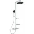 Produktbild: Ideal Standard - alu+ - Brauseset mit Thermostat, Durchmesser 26 cm, 2 Strahlarten, Silber BD583SI