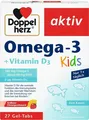 Produktbild: Doppelherz Omega-3 + Vitamin D3 Kids Gel-Tabs 27 Stück