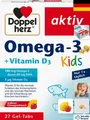 Produktbild: Doppelherz Omega-3 + Vitamin D3 Kids Kautabletten 27 St, 35,1 g