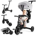 Produktbild: Kinderroller mit Schubstange, Verdeck und drehbarem Sitz – Für Kinder von 1–5 Jahren - Grau