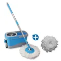 Produktbild: ReinigungsBerater Wischset Putzeimer Turbo Mop PRO mit Schleuderfunktion stabiles Eineimer Putzsystem mit Doppelschleuder und Pedal 640.200.100