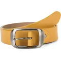 Produktbild: styleBREAKER Ledergürtel Unisex Leder Gürtel Unifarben (1-St) gelb 100cm