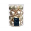 Produktbild: Christbaumkugeln Perle / Champagner Ø 6cm  - Set 20 Stück Glas glänzend & matt –