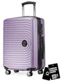 Produktbild: Hauptstadtkoffer Mitte - Handgepäck Trolley + Digitaler Gepäckanhänger, Kabinenkoffer mit Erweiterung + Koffertag, TSA, 4 Doppel-Rollen, Rollkoffer Hartschale ABS, Flieder