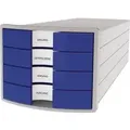 Produktbild: HAN Schubladenbox IMPULS 1012-14 DIN A4/C4 4Fächer geschl. l.gr/bl