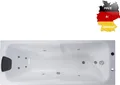 Produktbild: Basera BASIC Indoor Whirlpool Badewanne Bali 190 x 75 cm mit 8 Massagedüsen, LED-Ambiente