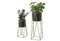 Produktbild: en.casa Blumenständer (2 St), »Lennik« Pflanzständer im 2er Set Metall Messingfarben
