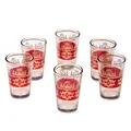 Produktbild: 6x Orientalische Teeglas Marrakesch Rot - 6er SET