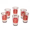 Produktbild: 6x Orientalische Teeglas Marrakesch Rot - 6er SET
