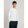 Produktbild: Langarmshirt PEPE JEANS, Herren, Gr. XL, weiß, Jersey, Obermaterial: 95% Baumwolle, 5% Elasthan, slim fit normal, Rundhals, Shirts Langarmshirt