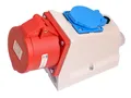 Produktbild: 91750 CEE Kupplung Wandsteckdose 32A 400V IP44 5 polig +Schukodose mit Sicherung