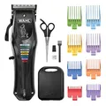 Produktbild: WAHL Color Pro Wiederaufladbare Haustierschneidemaschine, Haarschneidemaschine mit kodierten Kämmen, Vollmantelpflege für Hunde, geräuscharm, kabellos, schnurlos, Schwarz