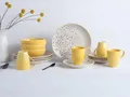 Produktbild: CreaTable, Serie Joy Dots Geschirrset aus Steinzeug (Kombiservice 16 tlg., Gelb)