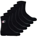 Produktbild: Champion Kinder Socken, 6er Pack - Crew Socken, einfarbig Schwarz 31-34