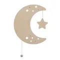 Produktbild: Baby's Only - Baby Wandlampe - Mond - Mondlampe für Babyzimmer - Nachtlampe mit batterie für Kinderzimmer - FSC-Gütezeichen Holzlampe - 25000 Brennstunden - Wandlampe bemalbar