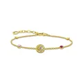 Produktbild: THOMAS SABO Armband mit symbolischer Sonne, bunten Steinen und Herzen vergoldet 750 Gelbgold Vergoldung, 925 Sterlingsilber