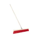 Produktbild: Straßenbesen mit Stiel Holz draußen Gartenbesen Industriebesen Robuster Outdoor Besen mit Stabilen Borsten für Hof Garten und Gehwege (50 cm mit 130 cm Holzstiel Ø 28)