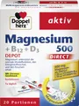 Produktbild: Doppelherz | Aktiv Magnesium 500 + B12 + D3 Direct Depot | 20 Portionen