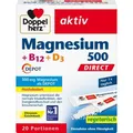Produktbild: DOPPELHERZ Magnesium 500+B12+D3 Depot DIRECT Pell. 20 St. PZN 19397135