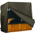 Produktbild: WEBAVITA - Strandkorb Schutzhülle | Größe XL - 155cm | Wetterfeste Strandkorbhülle Oxford 600D in Grün| wasserdichte Abdeckhaube mit UV-Schutz