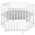 Produktbild: Roba Laufgitter, Weiß, Holzwerkstoff, Sechseckig, 118.5x72.5x103.5 cm, Babymöbel, Laufstall Baby