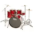 Produktbild: Fame FG20B-RD First Gig Studio Set, Red Sparkle, Komplettes Drum-Set, 20 Zoll BassDrum, Pappel-Kessel, Chrom-Hardware, inklusive Becken & Tomhalter, Ideal für Einsteiger