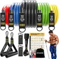 Produktbild: Resistance Bands Set, Expander Fitness Mit Gummigriffe, Trainingsplakat