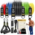 Produktbild: Resistance Bands Set, Expander Fitness Mit Gummigriffe, Trainingsplakat, Knöc...