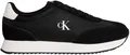 Produktbild: Calvin Klein Herren Runner Sneaker Retro Lace Up aus Leder, Schwarz (Black/Bright White), 44