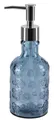 Produktbild: spirella Seifenspender CARLITA, 100% recyceltes Glas, Oberflächenstruktur in 3D-Optik, exklusives Design, Made in Europe, 300 ml, blau