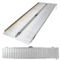 Produktbild: TRUTZHOLM Rollstuhlrampe 213 cm klappbar Aluminium Auffahrrampe 272 kg Mobile Rampe mit Rillenprofil Tragegriff breite Rollstuhl Rampe für Schwellen Stufen Bordsteine Rollator & Elektromobil