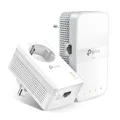 Produktbild: TP-LINK AC1200 AV1000 Gigabit WLAN Powerline Adapter Kit mit Steckdose, 1200 Mbit/s, IEEE 802.11a, I