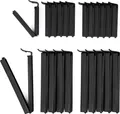 Produktbild: Vaily® Tütenclips Verschlussclips Schwarz - 22er Set, 12x 6cm und 10x 11cm Länge