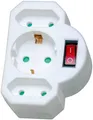 Produktbild: Dreifach 3er Stecker Verteiler mit Schalter  Euro 2 + Schutzkontakt brennenstuhl