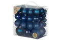 Produktbild: MAGIC by Inge Weihnachtsbaumkugel, Weihnachtskugeln Kunststoff 4-8cm Mix 54er Set - Night Blue