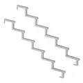 Produktbild: 2er Set Stahl Treppenwange 6 Stufen - Option für Setzstufen-Höhe 102cm